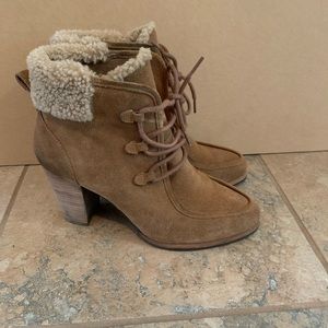 Uggs lace up heeled boots